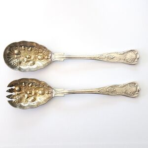 Ornate Silver Serving Utensil Set